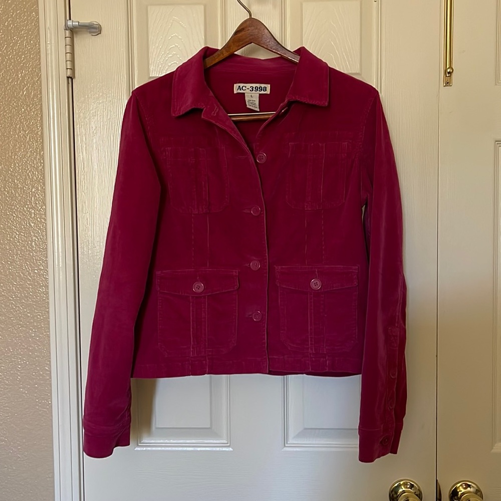 AC-3998 Corduroy Jacket - Raspberry